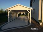 GARAGENVORDACH 3, 5x6m HOLZÜBERDACHUNG FÜR AUTO GARAGENVORDACH HOLZGARAGE GARAGE