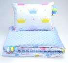 Babybettwäsche Bettwäschegarnitur Bettenset Kissen Decke Minky Baumwolle Neu Set