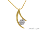 Halsschmuck, Halskette mit Anhänger, Diamanten und Gold günstig vom Hersteller k