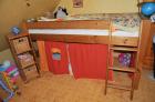 Kinderzimmer mit Eckschrank, Hochbett & Kommode Kiefer massiv