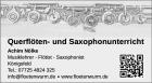 Querflötenunterricht / Saxophonunterricht