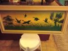 Wandbild, Schwäne in der Wiese