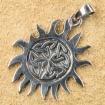 Ausgefallen! Celtic Sun Kettenanhänger aus Sterlingsilber