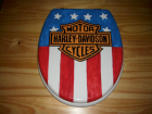 Harley Davidson Old School WC Toilettensitz Schwere ausführung Holzkern 