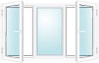 PVC-Fenster - 3-flügel-Fenster - minimum 30 % Rabatt 