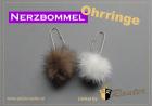 Nerz Pelzohrringe