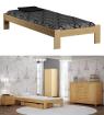Massivholzbett mit Lattenrost Gästebett Größe Ehebett Jugendbett Holzbett Kiefer