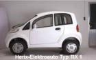 Das kleine Elektroauto Typ TIX 1 Lemosine mit Vierradantrieb.