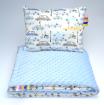 Babybettwäsche Kinderset Babybettenset Kissen 30x40cm Decke 75x100cm zweiseitig