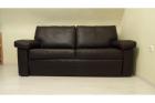 Schlafcouch schwarzes echtleder