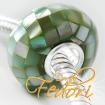 Donna Fedori Muschelbead Ocean green Shell Mosaik, 925 Silber