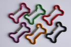 Karabiner, Herz-/ Knochenform, Aluminium, verschiedene Farben, mittelgroß 