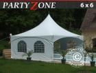 Pagodenzelt Partyzone 6x6 m aus PVC