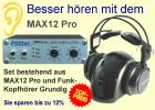 Funkkopfhörer mit Audio Limiter für TV- Hörhilfen bei Fernseher Schwerhörigkeit