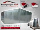 Lagerhalle Blechgarage Lager Landwirtschaft 7x14m Metallgarage