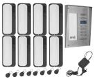 Sprechanlage Gegensprechanlage Türsprechanlage 8 Teilnehmer Stahl RFID Schlüssel