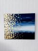 Abstrakt Acryl Gemälde Blau mit Blattgold auf Leinwand