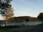 Wohnwagen mit festem Vorzelt auf dem schönsten campingplatz am kransburger see