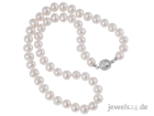 Schmuck (e) Muttertag Geschenke -- Süsswasser Perlenkette, Silber, Zirkonia güns
