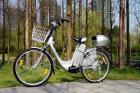 Elektrofahrrad 118x116x63cm Fahrrad E-Bike Silber Elektro Motor Pedelec 26