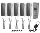 Zweidraht-Sprechanlage Gegensprechanlage 5 Teilnehmer Stahl RFID Schlüssel