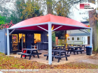 Pavillon 5x5 Überdachung Pagodenzelt Festzelt Pvc Terrassendach Pergola Terrasse
