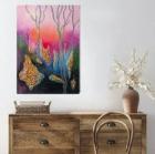 Abstrakt Acryl Gemälde strukturiert 3D auf Leinwand