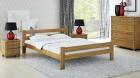 HOLZBETT AUS KIEFERNHOLZ EHB04 120x200 EICHENFARBIG MIT LATTENROST