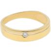 Bandring mit Diamant in Balkenfassung Gelbgold 333