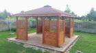 GARTENHAUS GARTENLAUBE KLEBEDACH MIT HOLZ CZESTOCHOWA BITUMENSCHINDELN 4x4m Neu