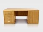 WALTER SCHREIBTISCH EICHENHOLZ HOLZ TRANSPARENT LACK MASSIVHOLZ