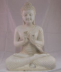 Buddhafigur  Lehre des Herzens  weiß, Erstbesteller erhalten 5 % Rabatt