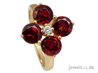 Diamantring, Diamant, Granat Edelsteine, Gold günstig vom Hersteller im Schmuck 