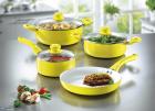 7-tlg. Topfset Topf Kochtopf Set antihaft mit Glasdeckel