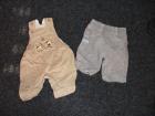 Eine Sommerlatzhose und eine Sommerhose in Grau - beide Hosen in 50