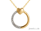 Halskette mit Anhänger, Diamanten und Gold als Geschenk zum Valentinstag online 