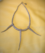 Extravagantes, elegantes Collier aus gestricktem Silber 925