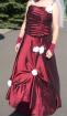 Bordeau Rotes Braut/Abendkleid Größe M
