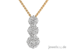 Diamantschmuck, Halsschmuck, Collier, Halskette mit Anhänger, Diamanten, Gold gü
