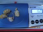 Set- Goldring 585-er, passende Ohrringe u. Anhänger mit Perlmuttsteinen, sehr sc